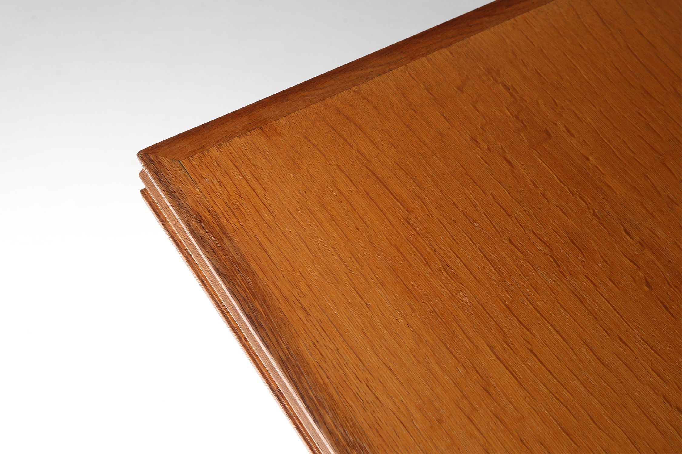 Art Deco Oak Coffee Table with Sculpted Details, Belgium 1940sthumbnail